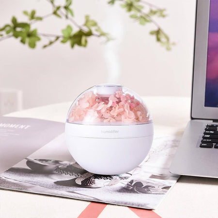Umidificatore Per Ambiente Aromaterapia Oli Essenziali Usb Con Fiori Profumatore