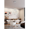 Lampadario 53w Led Moderno Bianco A Sospensione Con Uccello Luce Naturale A51-bn