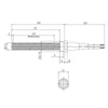 Resistenza accensione per stufe a pellet in ceramica con raccordo filettato 3/8 GAS 14701050