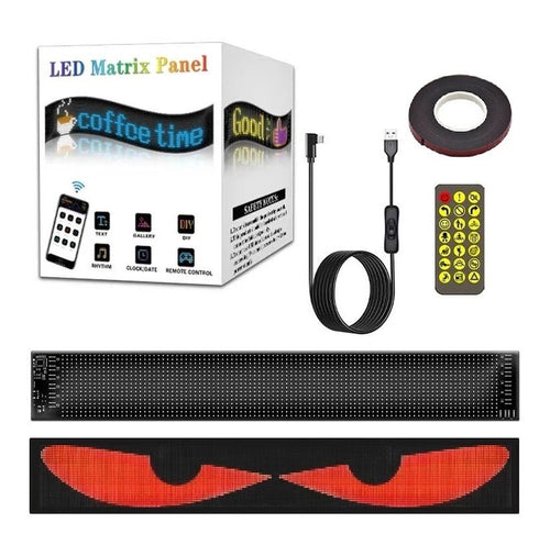 LED Matrix Pixel Pannello Bluetooth App USB 5v Controllo Scorrimento Pubblicitario IP65