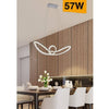 Lampadario Led Moderno Intrecciato A Fiocco Bianco 57w Luce 4000k 6500k 3000k A59b