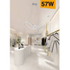 Lampadario Led Moderno Intrecciato A Fiocco Bianco 57w Luce 4000k 6500k 3000k A59b