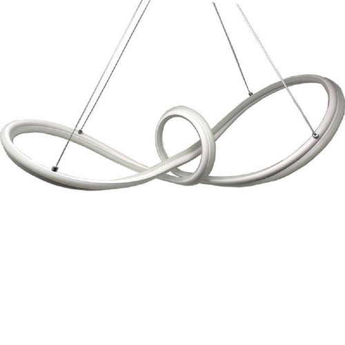 Lampadario Led Moderno Intrecciato A Fiocco Bianco 57w Luce 4000k 6500k 3000k A59b
