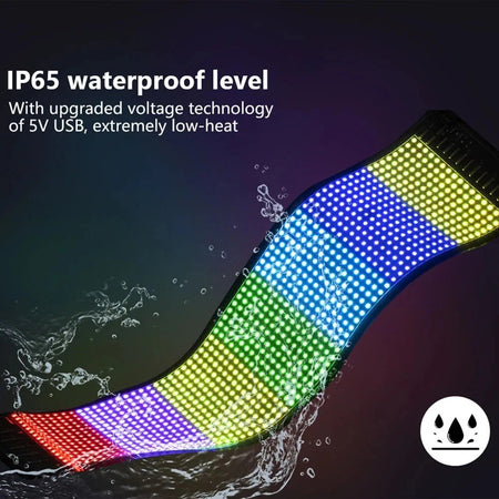 LED Matrix Pixel Pannello Bluetooth App USB 5v Controllo Scorrimento Pubblicitario IP65
