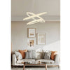 Lampadario Led 132 W Bianca 3 Anelli Con Cristalli Luce 6500k 3000k 4000k Lp-33b