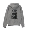 JORDAN Felpa Leggera Cappuccio Uomo Jumpman Fleece Hoodie Carbon Heather/black da uomo