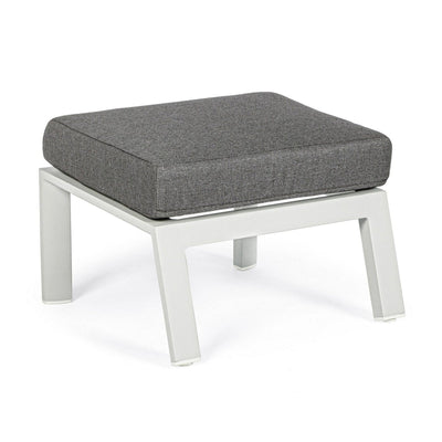 Poggia piedi con cuscino Kledi Pouf in alluminio da giardino e veranda