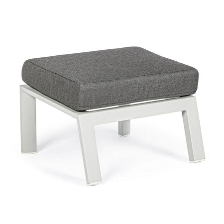 Poggia piedi con cuscino "Kledi" Pouf in alluminio da giardino e veranda