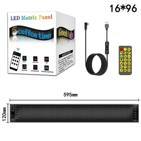 LED Matrix Pixel Pannello Bluetooth App USB 5v Controllo Scorrimento Pubblicitario IP65