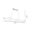 Lampadario Bianco Ondulato A Led 48 W Sospensione Luce 6500k 3000k 4000k B67-b