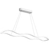 Lampadario Bianco Ondulato A Led 48 W Sospensione Luce 6500k 3000k 4000k B67-b