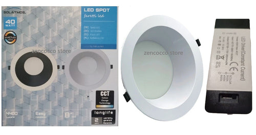 Faretto LED SPOT LIGHT Incasso a molle 40W rotondo LUCE seleCCTable 4400LM IP20