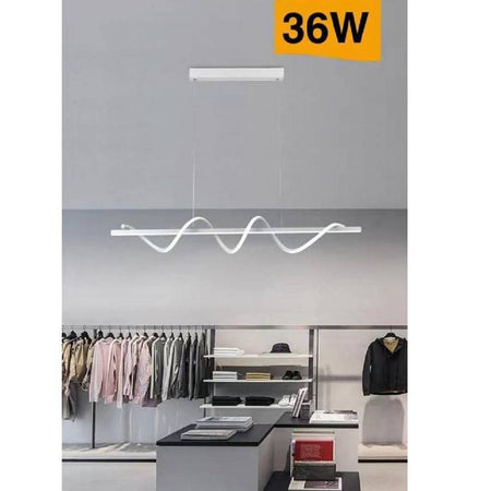 Lampadario Led Sospensione 36w Moderna Twist Bianco Luce 6500k 3000k 4000k B65-b