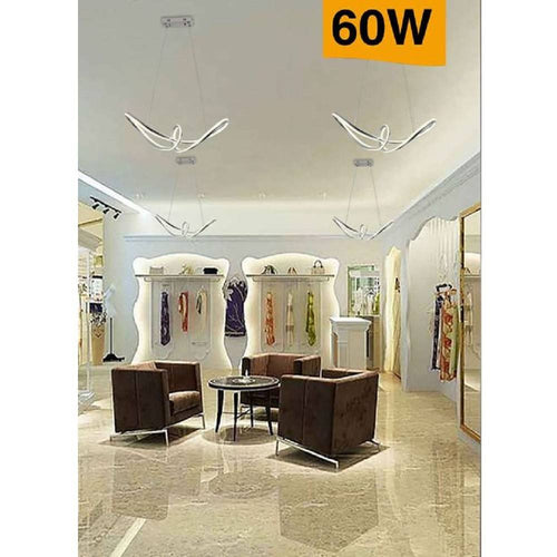 Lampadario Led Intrecciato A Fiocco A Sospensione 60w Cct 3 Colorazione Luce A59-a3c