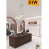 Lampadario A Sospensione 51w A Led Forma Di Pianeta Bianco Luce Calda Fredda A64