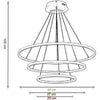 Lampadario A Sospensione 51w A Led Forma Di Pianeta Bianco Luce Calda Fredda A64