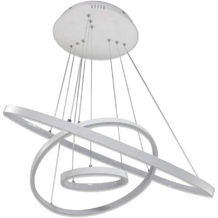 Lampadario A Sospensione 51w A Led Forma Di Pianeta Bianco Luce Calda Fredda A64