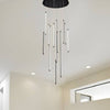 Lampadario Sospeso 105 W Moderno Pendenti Led Nero Luce 4000k 6500k 3000k Lp-45n