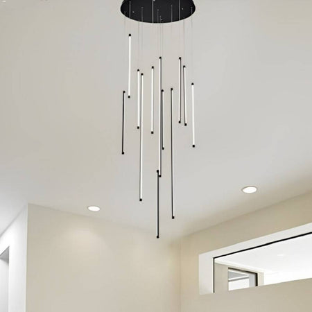 Lampadario Sospeso 105 W Moderno Pendenti Led Nero Luce 4000k 6500k 3000k Lp-45n