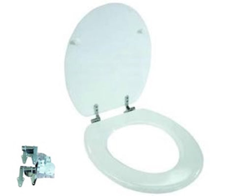 Sedile Wc Laccato Bianco Con Chiusura Rallentata Universale Fer 389051