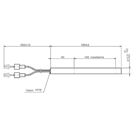 Resistenza accensione lineare per stufe a pellet 14701038
