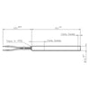 Resistenza accensione lineare per stufe a pellet 14701025L
