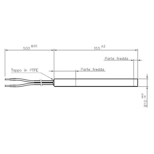 Resistenza accensione lineare per stufe a pellet 14701025L