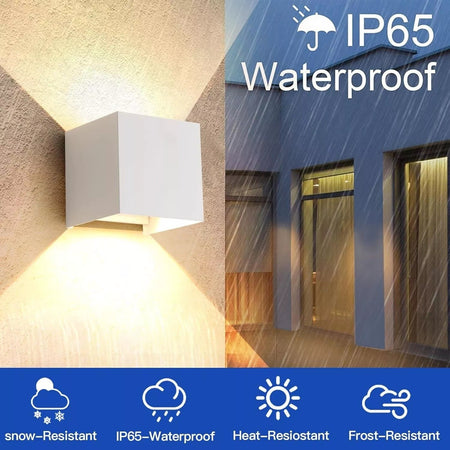 Applique Cubo LED 12W Luce CCT 3000k 4000k 6000k Fascio Regolabile 960Lm IP65