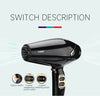 Asciugacapelli Phon Professional 2200w Asciuga Capelli Doppia Funzione Velocità