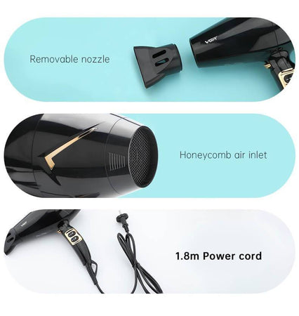 Asciugacapelli Phon Professional 2200w Asciuga Capelli Doppia Funzione Velocità