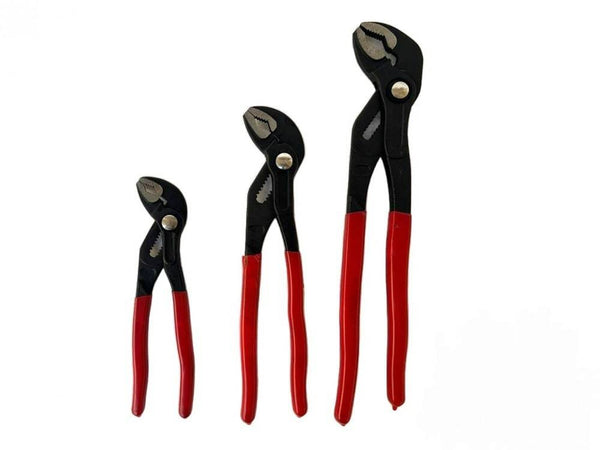 Set 3 Pz Pinze Poligrip Pinza A Pappagallo Con Pulsante Regolabile 8" 10" 12"