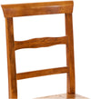 Biscottini Sedia Country con struttura in faggio e seduta in legno massello di tiglio finitura noce L45xPR43xH92 cm Made in Italy