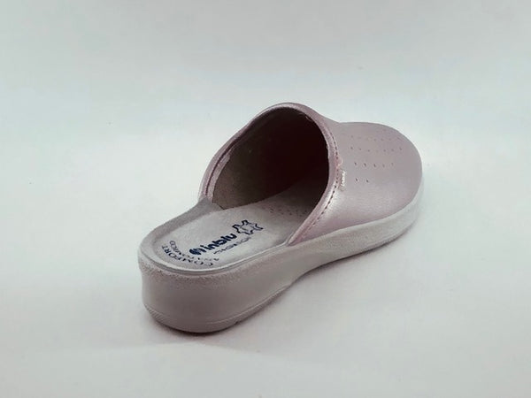 INBLU Ciabatta sanitaria donna rosa metallizzata