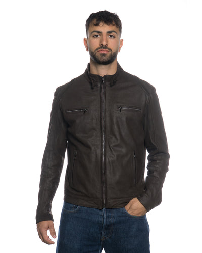 Avatar - Biker Uomo Testa di Moro Nabuk Effetto Graffiato in vera pelle