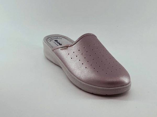 INBLU Ciabatta sanitaria donna rosa metallizzata