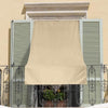 Tenda da Sole Ombreggiante 1.5x3mt con 12 Occhielli Polycotone Idrorepellente Beige