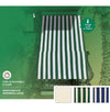 Tenda da Sole Ombreggiante 1.5x3mt con 12 Occhielli Polycotone Idrorepellente Beige/Blu