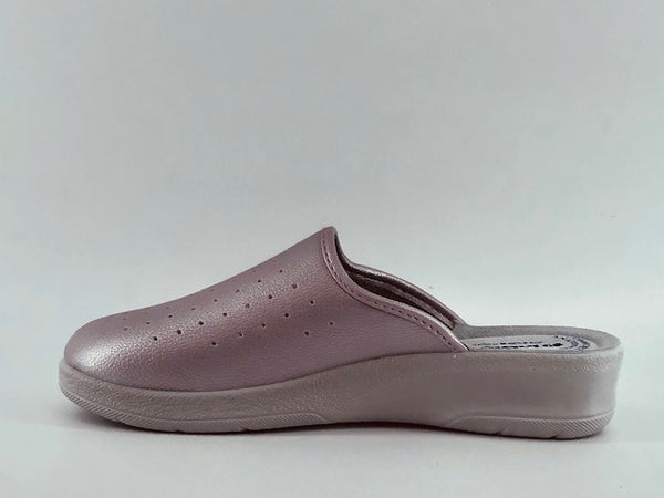 INBLU Ciabatta sanitaria donna rosa metallizzata