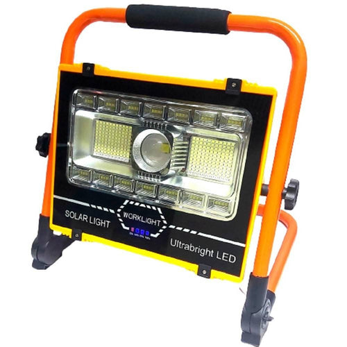Faro Di Emergenza Lavoro A Led 100 W Ricaricabile Pannello Solare Staffa Ab-t27