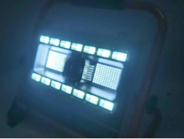 Faro Di Emergenza Lavoro A Led 100 W Ricaricabile Pannello Solare Staffa Ab-t27