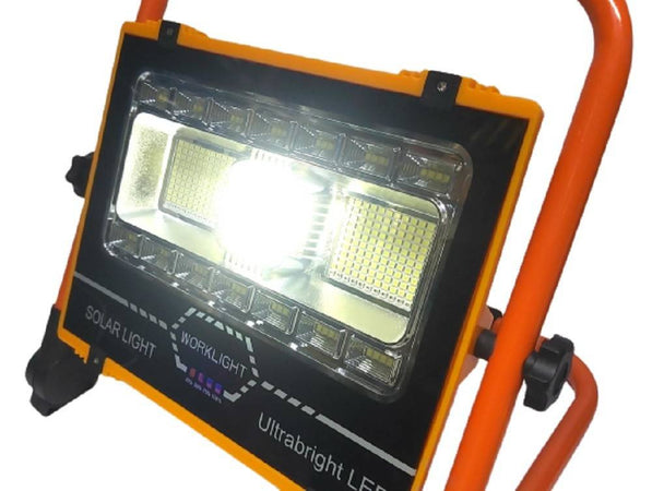 Faro Di Emergenza Lavoro A Led 100 W Ricaricabile Pannello Solare Staffa Ab-t27