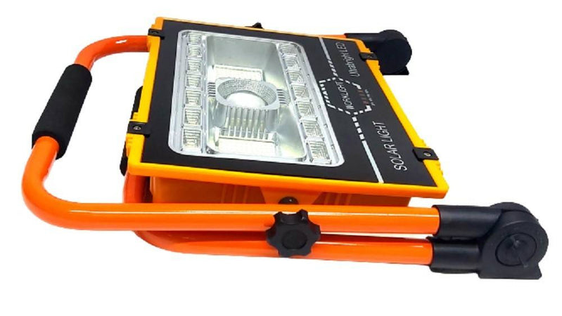 Faro Di Emergenza Lavoro A Led 100 W Ricaricabile Pannello Solare Staffa Ab-t27
