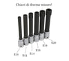 Bussola Chiavi Torx Femmina Set Lunghi E10-e20 Testa Cilindro Attacco 1/2 Quadro