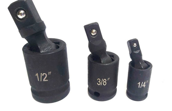 Adattatore Chiave Bussola Cricchetto Set 3pz Riduttori 1/2 1/4 3/8 Snodo Sferico