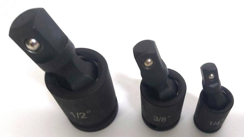 Adattatore Chiave Bussola Cricchetto Set 3pz Riduttori 1/2 1/4 3/8 Snodo Sferico