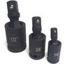 Adattatore Chiave Bussola Cricchetto Set 3pz Riduttori 1/2 1/4 3/8 Snodo Sferico