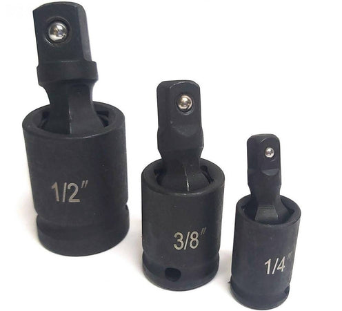 Adattatore Chiave Bussola Cricchetto Set 3pz Riduttori 1/2 1/4 3/8 Snodo Sferico