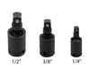 Adattatore Chiave Bussola Cricchetto Set 3pz Riduttori 1/2 1/4 3/8 Snodo Sferico