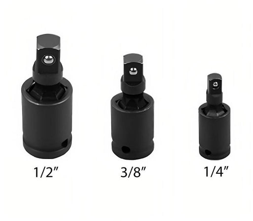 Adattatore Chiave Bussola Cricchetto Set 3pz Riduttori 1/2 1/4 3/8 Snodo Sferico