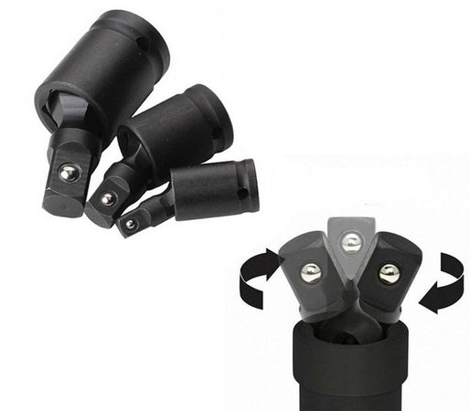 Adattatore Chiave Bussola Cricchetto Set 3pz Riduttori 1/2 1/4 3/8 Snodo Sferico